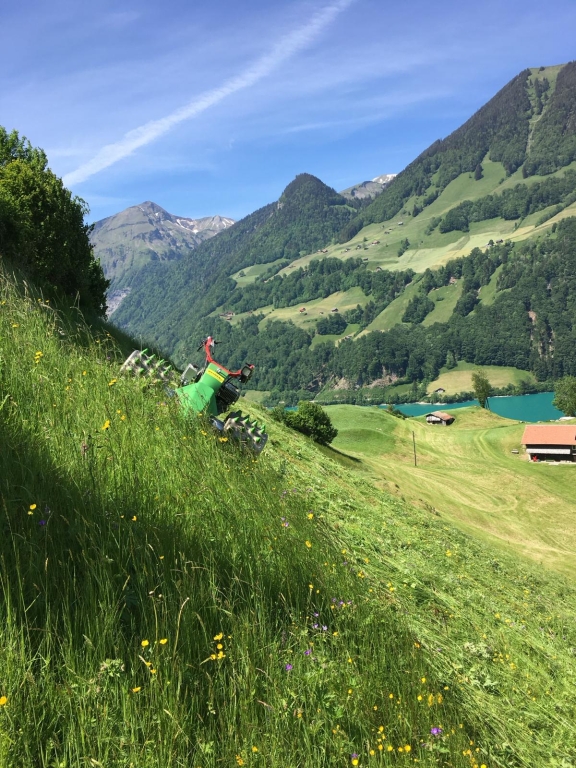 Mähen im steilen Gelände